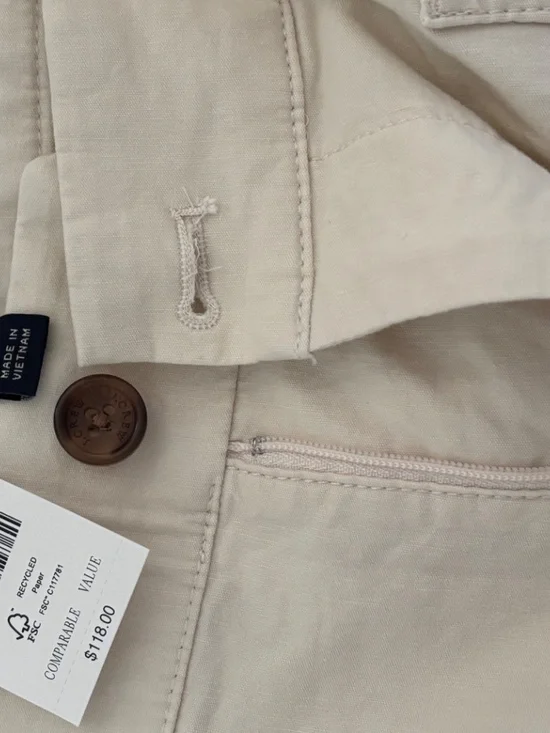 J Crew Lizzie Pants NWT 34 Color Natural - Picture 3 of 4